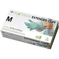 Aloetouch® Extended Cuff Chemo Nitrile Exam Gloves, Green, Large, 12 L, 500/Pack