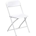 Flash Furniture HERCULES™ Plastic Armless Folding Chair; Premium White; 32/Pack