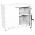 Sandusky Elite 30H Desk Height Steel Cabinet with 2 Shelves, Dove Gray (EA11361830-05)