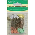 Clover Flower Head Pins 2, 100/Pack