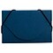 JAM Paper® Ecoboard Business Card Holder Case with Round Flap, Royal Blue Kraft, Sold Individually (
