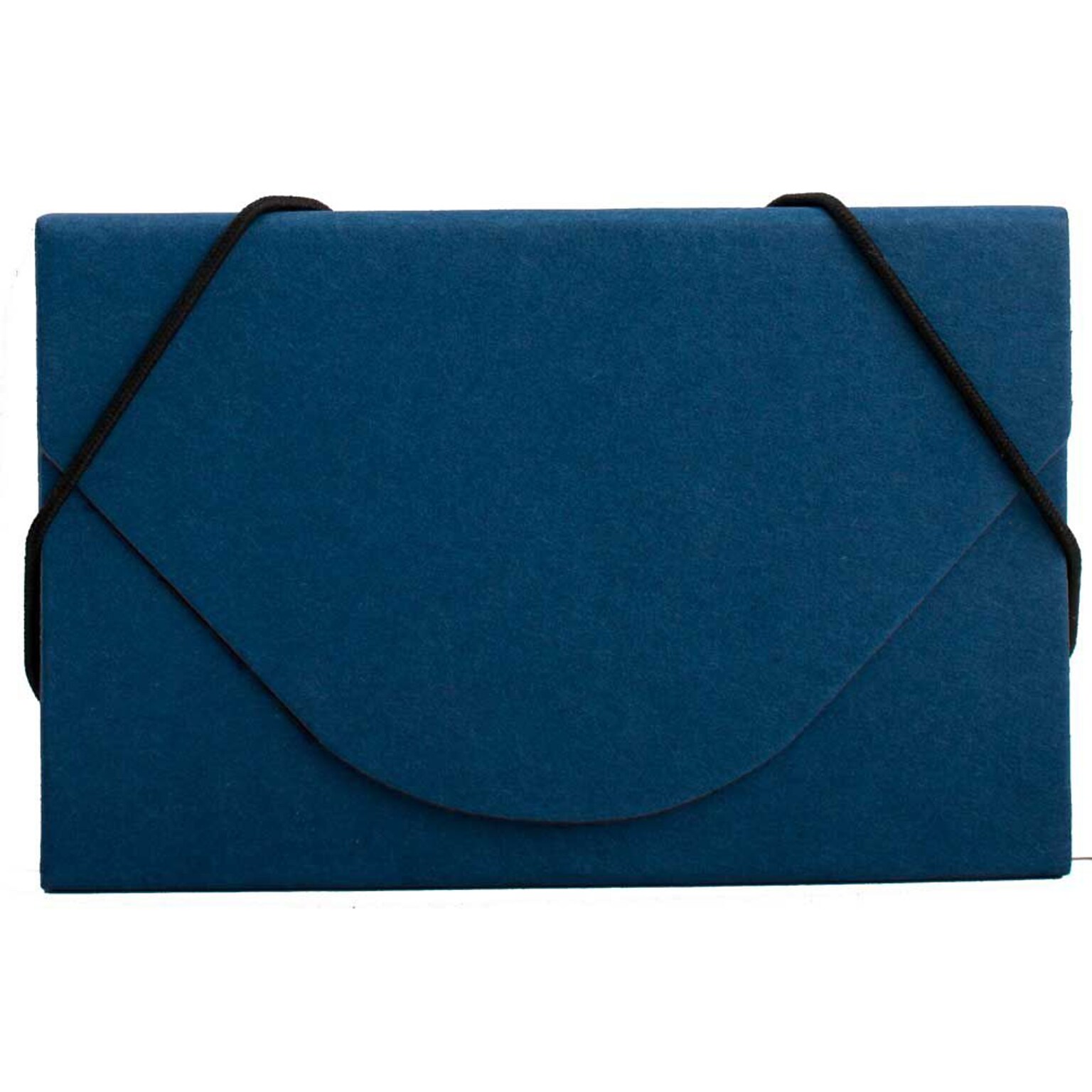 JAM Paper® Ecoboard Business Card Holder Case with Round Flap, Royal Blue Kraft, Sold Individually (2500 208)