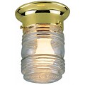 Aurora Lighting Incandescent Flush Mount, Polished Brass (STL-VME273067)