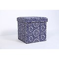 Aurora Lighting Seco Fabric Storage Ottoman Blue 1 STP-TLC3109062