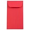 JAM Paper #5.5 Coin Business Colored Envelopes, 3.125 x 5.5, Red Recycled, 100/Pack (356730551B)