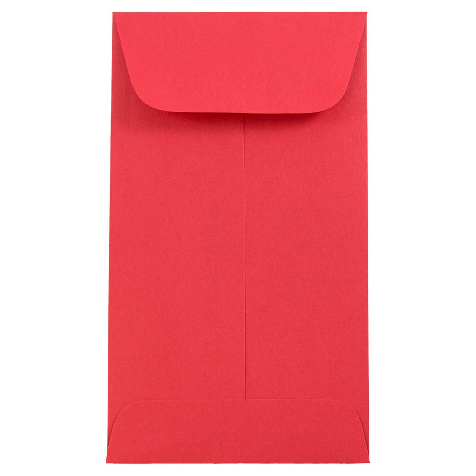JAM Paper #5.5 Coin Business Colored Envelopes, 3.125 x 5.5, Red Recycled, 100/Pack (356730551B)