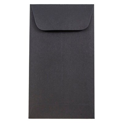 JAM Paper® #5.5 Coin Business Envelopes, 3.125 x 5.5, Black, 100/Pack (356730554B)