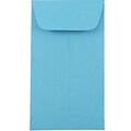 JAM Paper #5.5 Coin Business Colored Envelopes, 3.125 x 5.5, Blue Recycled, 100/Pack (356730549B)