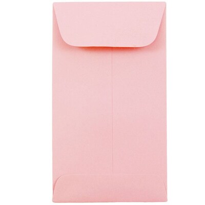 JAM Paper #5.5 Coin Business Envelopes, 3.125 x 5.5, Baby Pink, 50/Pack (356730552I)
