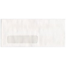 JAM Paper® #10 Business Window Envelopes, 4.125 x 9.5, White, 50/Pack (1633173H)