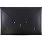 JAM Paper® Italian Leather Portfolio with Snap Closure, Legal Size, 10 1/4 x 14 3/4 x 3/4, Black, Sold Individually (233329926)