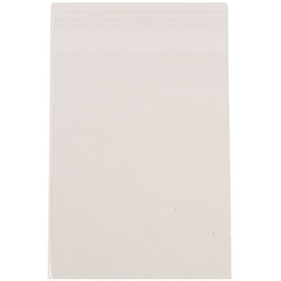 JAM Paper Cello Sleeves with Peel & Seal Closure, A2, 4.625 x 5.875, Clear, 100/Pack (A2CELLO)