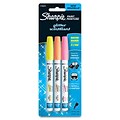 Sharpie Water-Based Glitter Paint Marker, Extra Fine, Assorted, 3/Pack