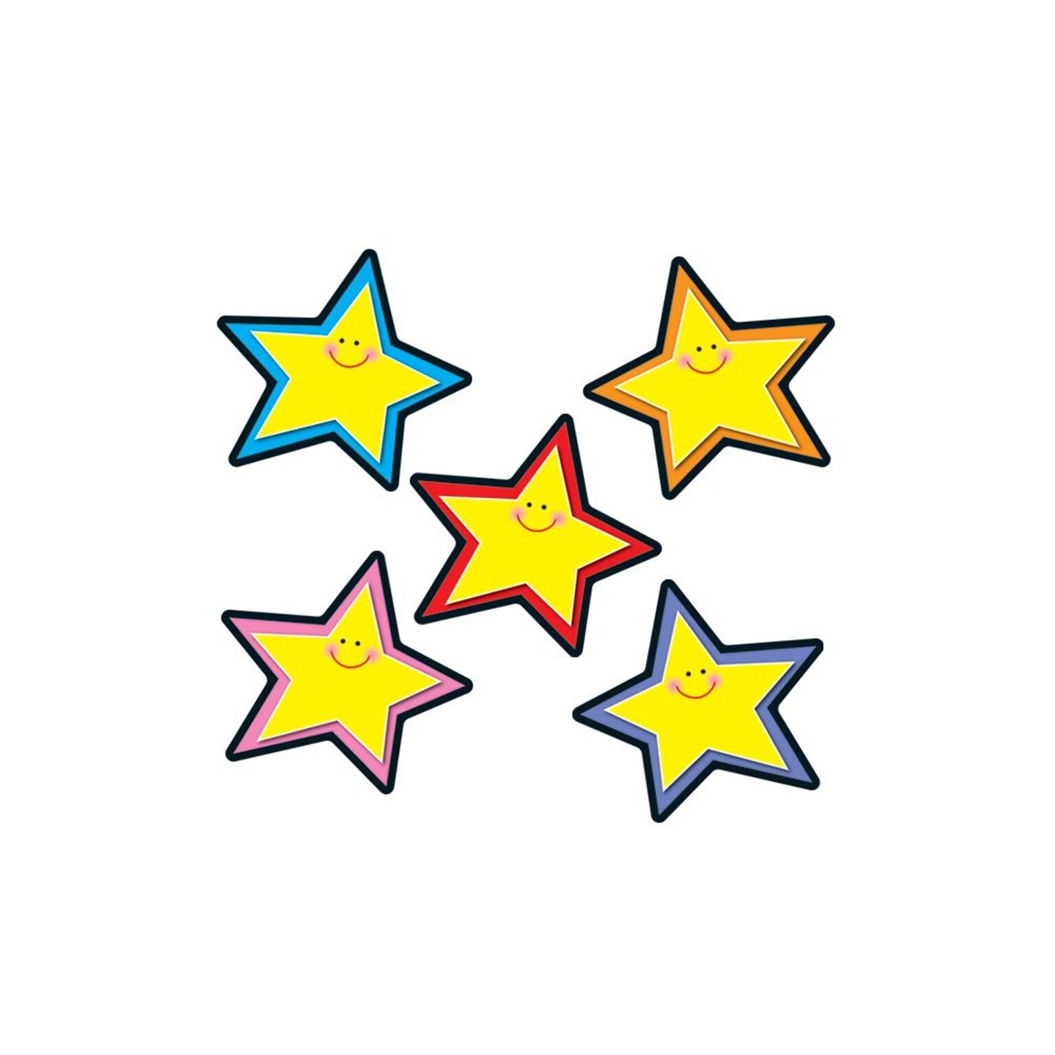 Carson-Dellosa Stars Cut-Outs, Assorted Colors, All Grades