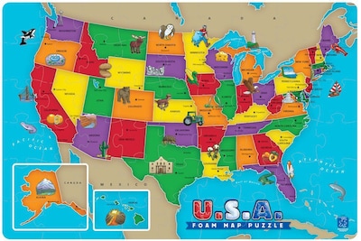 Educational Insights Foam Map Puzzles, USA