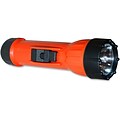 ORS Nasco Brightstar® Worksafe® 8.12L 2-D Batteries Flashlight, 3-Way Switch, Orange (120-14460)
