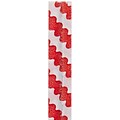 4 x 5/32 - Staples Red Candy Stripe Paper Twist Tie, 2000/Case