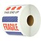 Tape Logic® Labels, This End Up - Fragile, 4 x 6, Multiple, 500/Roll