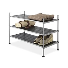 Whitmor 3-Tier Fabric Storage Shelves, Silver/Black (67794579)