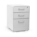 Stow 3-Drawer File Cabinet, White + Light Gray
