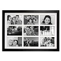 Malden Classic Linear 9-Opening Wood Collage Picture Frame, Black, 4 x 6