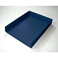 Bindertek Bright Wood Desk Stackable Letter Paper Tray, Navy (BTLTRAY-NV)