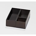 Bindertek Bright Wood Desk Organizing System Storage Box Set; Black (BTSBOX-BK)