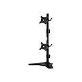 Amer Mounts Stand Based Vertical Dual Monitor Mount for Two 15 - 24 Flat Panel Display; Black (AMR2SV)