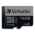 Verbatim® 16GB Pro 600X microSDHC Memory Card with Adapter