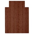 Anji Mountain Roll-Up Bamboo Chair Mat, Rectangular, 52 x 48, Walnut