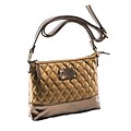 CARA Bronze Quilted Faux Leather Crossbody Bag (11202)