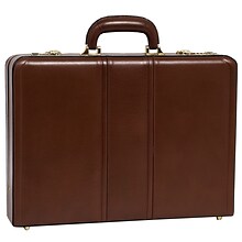 McKlein Daley Attache Briefcase, Top Grain Cowhide Leather, Brown (80434)