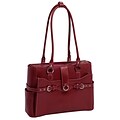 McKlein WILLOW SPRINGS W Series Laptop Briefcase, Red Leather (96566)