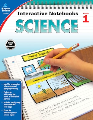 Carson-Dellosa Interactive Notebooks Science Grade 1 Resource Book (104905)