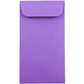 JAM Paper #7 Coin Envelopes, 3 1/2 x 6 1/2, Violet Purple Recycled, 25/Pack (1526758)