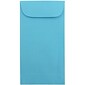 JAM Paper #7 Coin Business Colored Envelopes, 3.5 x 6.5, Blue Recycled, 50/Pack (1526764I)