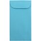 JAM Paper #7 Coin Business Colored Envelopes, 3.5 x 6.5, Blue Recycled, 50/Pack (1526764I)