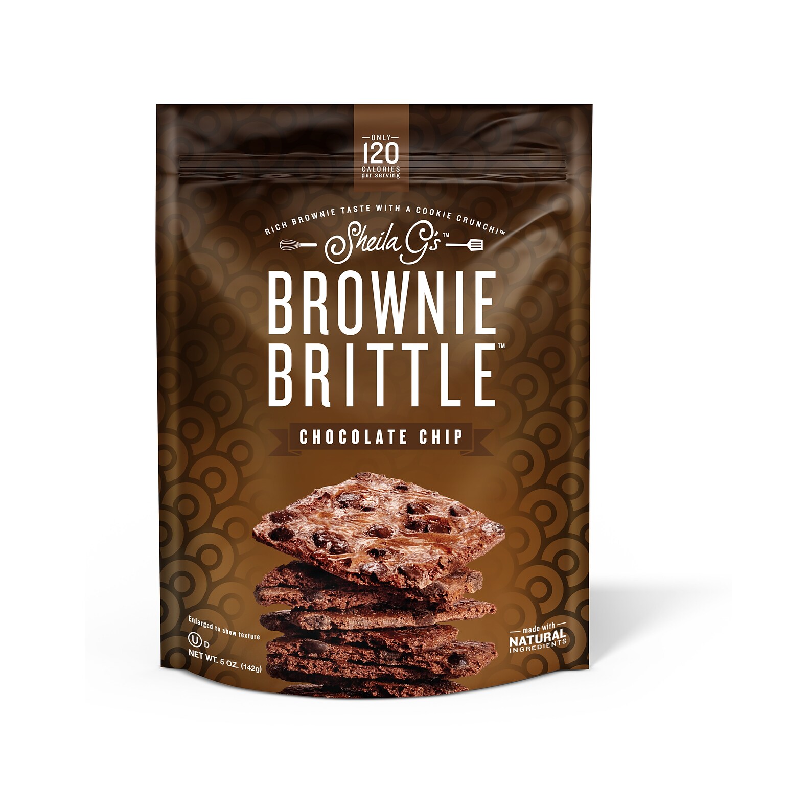 Sheila Gs Chocolate Chip Brownie Brittle, 5 oz., 12/Carton (SGB01224)