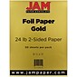 JAM Paper 8.5" x 11" Multipurpose Paper, 24 lbs., Gold, 50 Sheets/Pack (1683736)