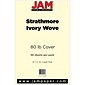 JAM Paper Strathmore 80 lb. Cardstock Paper, 8.5" x 14", Ivory White Wove, 50 Sheets/Pack (17428906)