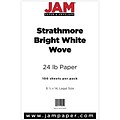 JAM Paper® Strathmore Legal Paper - 8.5 x 14 - 24lb Bright White Wove - 100/pack