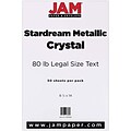 JAM Paper® Metallic Legal Paper - 8.5 x 14 - 80lb Crystal Star dream Metallic - 50/pack
