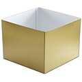 Clay Coat News Back 6H x 8W x 8L Solid Gift Box Bottoms, Gold, 50/Pack (H86-115)