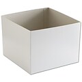 Clay Coat News Back 6H x 8W x 8L Solid Gift Box Bottoms, White, 50/Pack (H86)