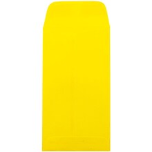 JAM Paper #7 Coin Business Colored Envelopes, 3.5 x 6.5, Yellow Recycled, 25/Pack (1526761)