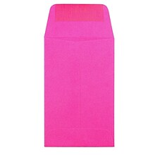 JAM Paper #1 Coin Business Colored Envelopes, 2.25 x 3.5, Ultra Fuchsia Pink, 25/Pack (352927832)