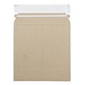 JAM Paper® Stay-Flat Photo Mailer Stiff Envelopes with Self-Adhesive Closure, 6 x 6, Brown Kraft, Sold Individually (8866639)