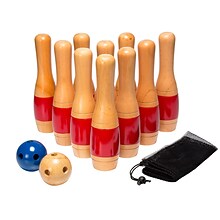 Hey! Play! 11 Inch Wooden Lawn Bowling Set (886511832398)