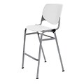 KFI KOOL Series 30 Seat Height Poly Stool in White with perforated back (BR2300-P08)