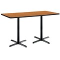 KFI 36 x 72 Bar Height HPL Rectangle Table Medium Oak (3672B2025BKMO38)